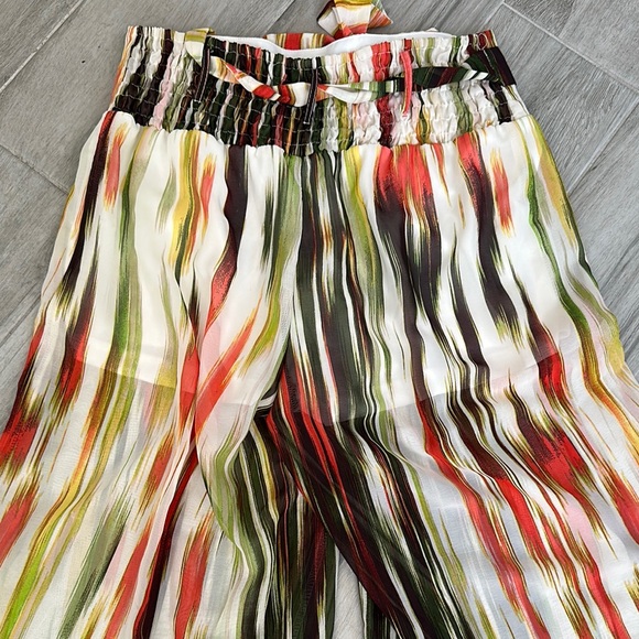 Colorful Striped Wide-Leg Pants - Picture 9 of 9